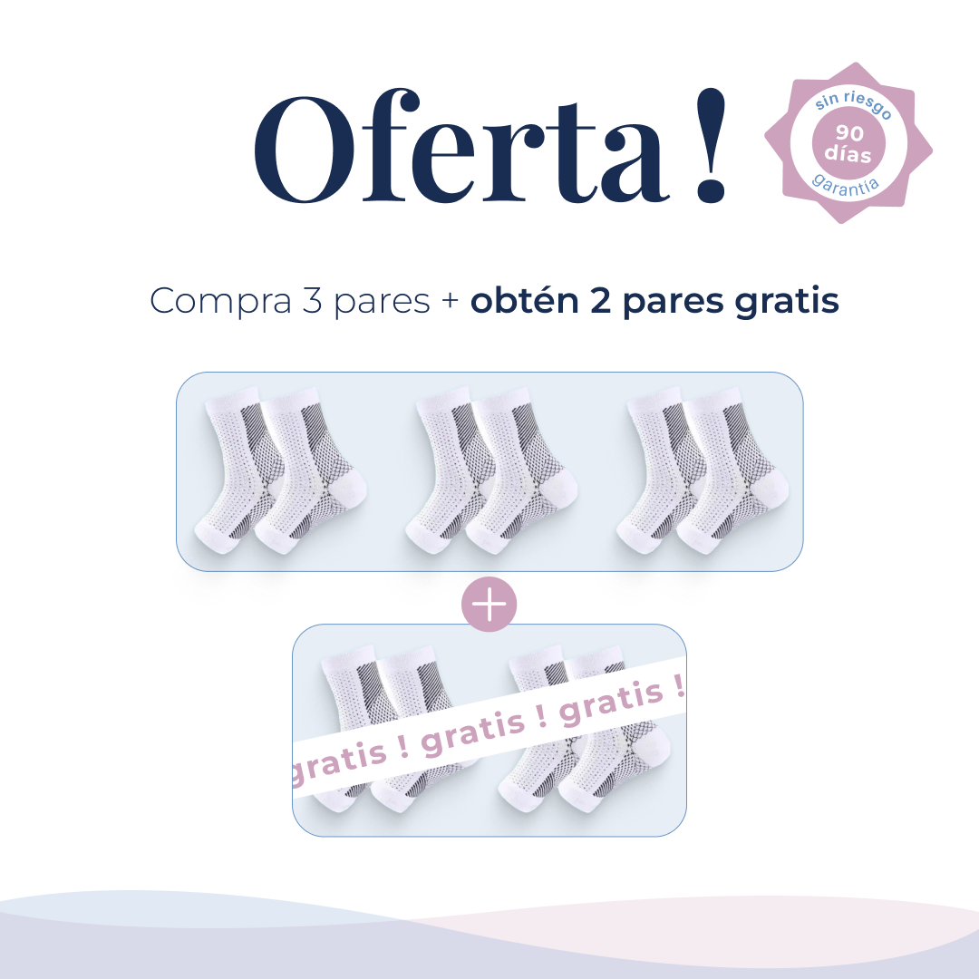 Medias De Compresión - Obtén Alivio Instantáneo De Pies Hinchados Y Adoloridos