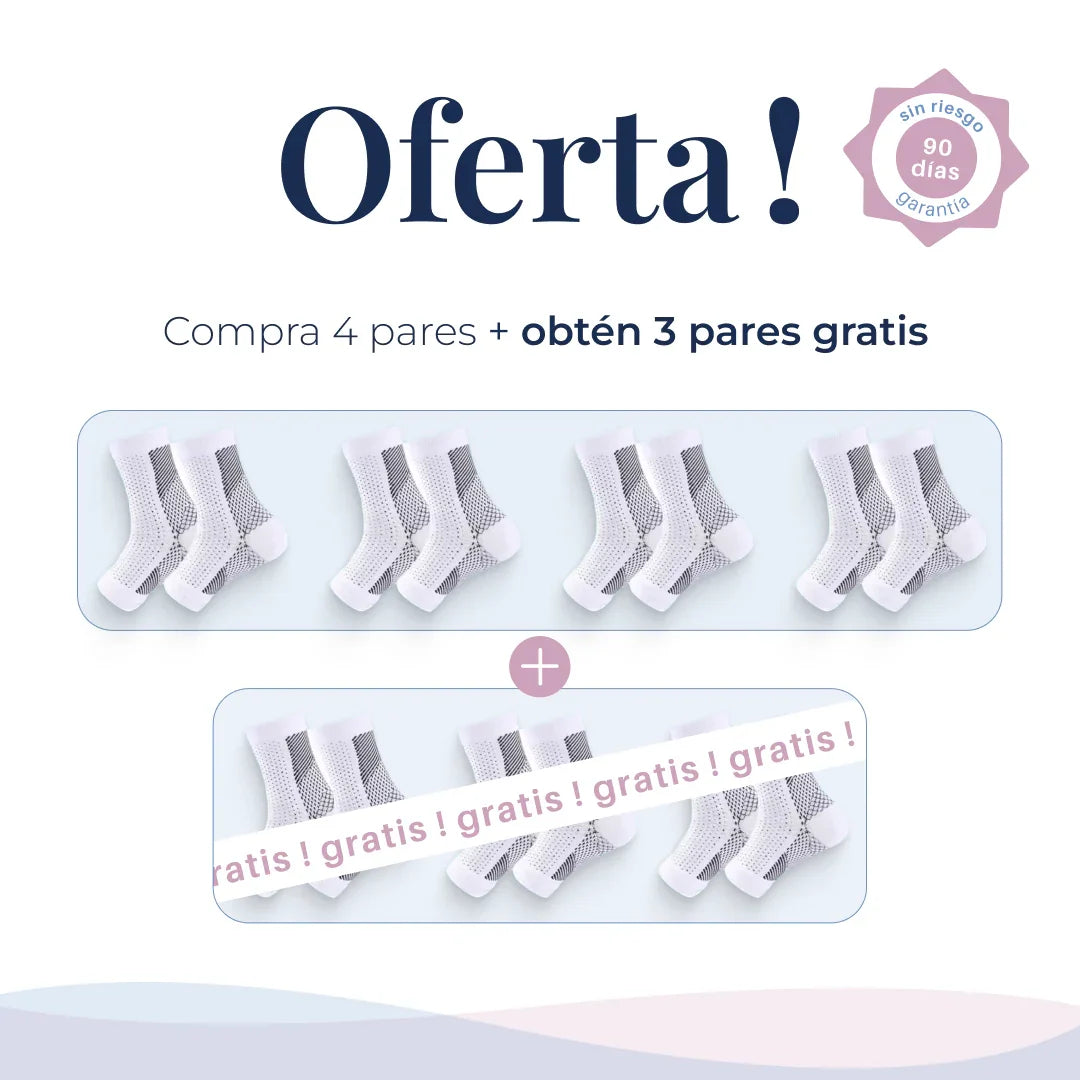 Medias De Compresión - Obtén Alivio Instantáneo De Pies Hinchados Y Adoloridos